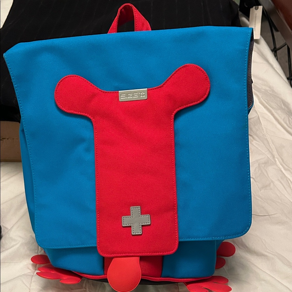 Playful Blue and Red Kids Backpack